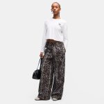 PUMA WOMEN SPORT ANIMAL RELAXED AOP WIDE LEG WOVEN PANTS